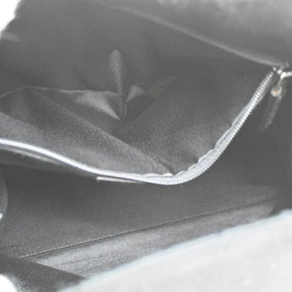 GUCCI Logo GG Pattern Hobo Shoulder Bag Nylon Leather Black SHW Italy - Picture 9 of 16